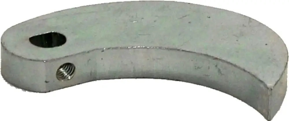 Exzenterscheibe aus Metall mit einer asymmetrischen Form und zwei Ösen. Hersteller Wolf. Ideal für spezifische Anwendungen in der Maschinenbau- und Technikbranche.